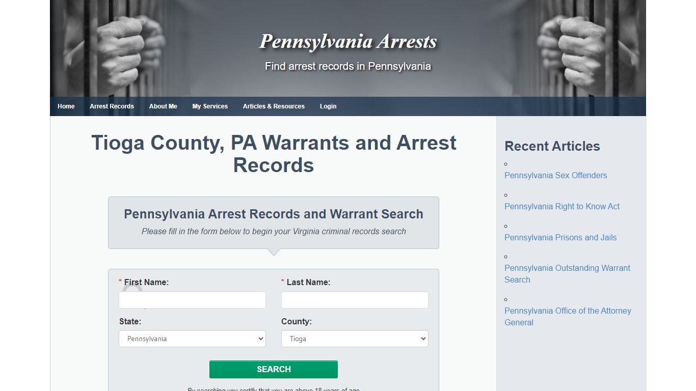 Tioga County, PA Warrants and Arrest Records - Pennsylvania Arrests